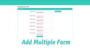 Add Remove Input Fields Dynamically with jQuery